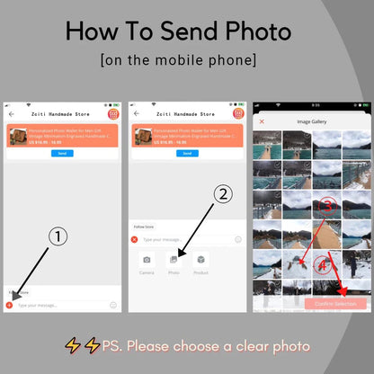 Custom Engraved Wallet,Personalized Photo RFID Wallets for Men,Husband,Dad,Son,Personalized Gifts for Bithday Anniversary Day