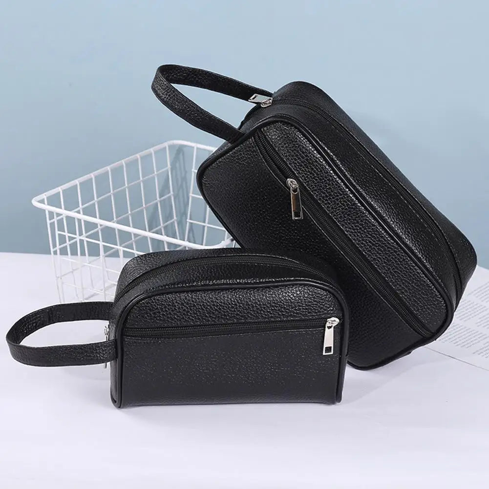 Men Women Fashion PU Leather Mobile Phone Wristlet Bag Pure Color Small Handbags
