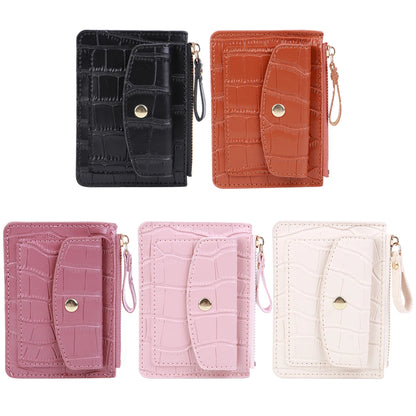 Women Simple Card Bag Multi-Slot Fashion Short Wallet Solid Color Casual Money Wallet Daily Bag for Ladies