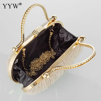 Fashion Diamond Top Handle Women Evening Handbag Clutch Bags Glitter Sequins Rhinestone Female Daily Purse for Wedding Prom