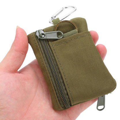 Outdoor EDC Molle Pouch Wallet Mini Portable Key Card Case EDC Pouch Bag Coin Purse with Carabiner