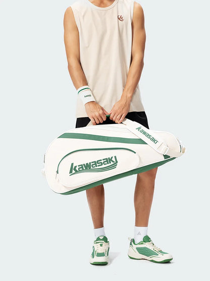 Kawasaki Six-Pack Large Capacity Badminton Bag 2025 Brand New Waterproof Portable raqueteira tennis Bag For Men Women K1G00-C861