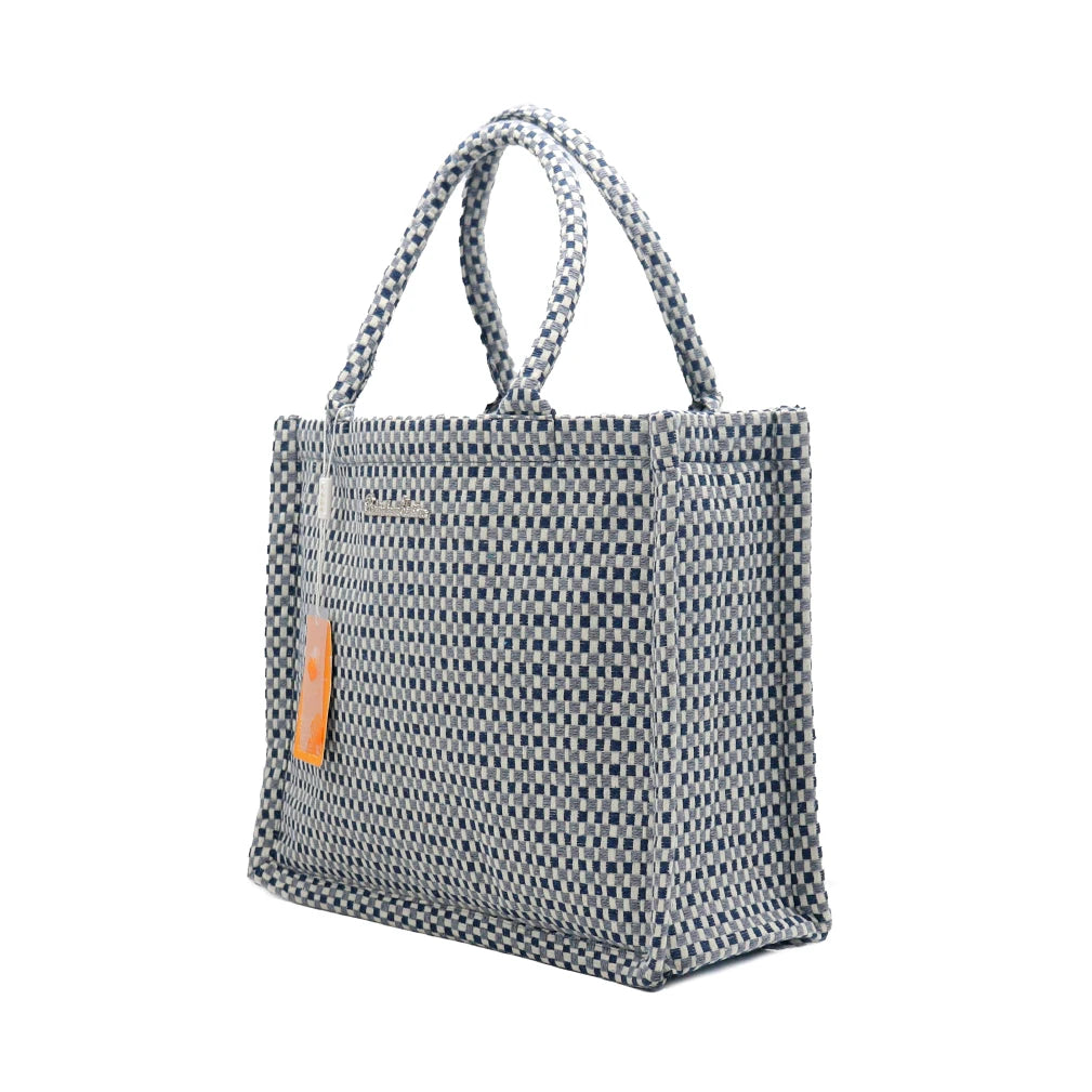 Woven Plaid Handbag Women's Shoulder Bag Handbag Environmentally Friendly Reusable Satchel Fashion Classic Handbag Craftsmanship Exquisite Large Capacity