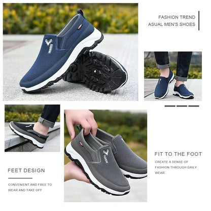 Men Penny Boat Shoes Sports Shoes Breathable Orthopedic Travel Plimsolls Slip On Non-Slip for Outdoor Activity Hiking Walking