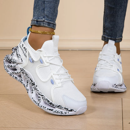 Running shoes for men and women, lightweight mesh, breathable and comfortable, flat and soft tennis shoes for couples, sports sh