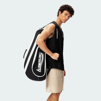 Kawasaki Six-Pack Large Capacity Badminton Bag 2025 Brand New Waterproof Portable raqueteira tennis Bag For Men Women K1G00-C861