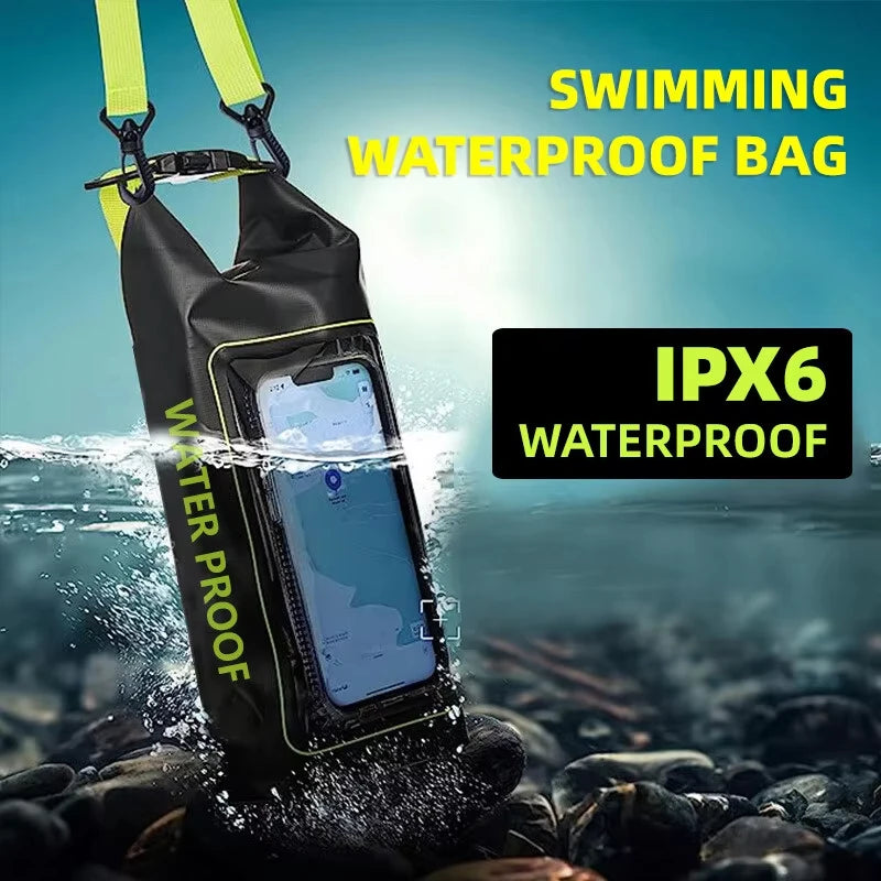 2L Waterproof Dry Bag Phone Pouch Touch Screen Protection Outdoor Beach Kayak Camping Diving Swimming Water Sports Boating Gear