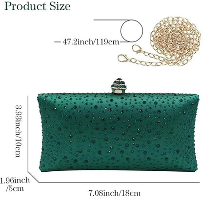 Fashion Luxury Women Clutch Bag With Rhinestone Exquisite Design For Women Party Wedding Shoulder Bag Handbag Evening Bag
