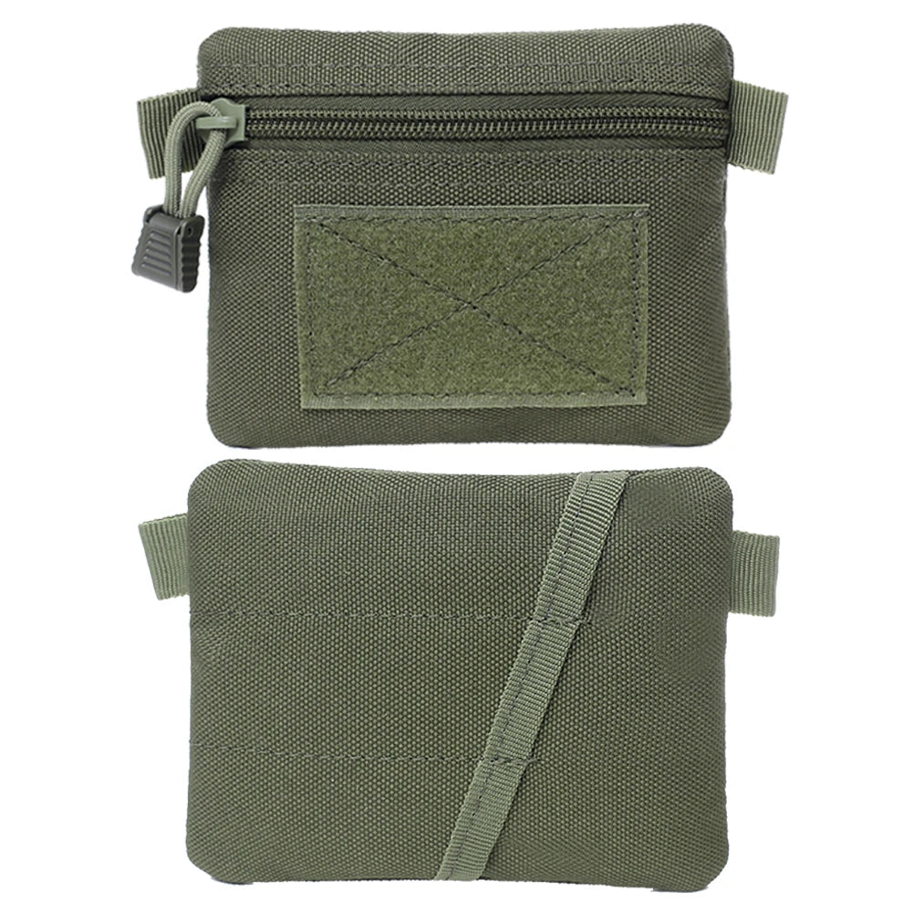 Outdoor EDC Molle Pouch Wallet Waterproof Portable Travel Zipper Waist Bag for Outdoor Camping Hunting Nylon Bag
