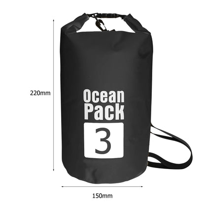 15-2L Swimming Waterproof Dry Bag Outdoor Floating Trekking Beach Backpack PVC Thickened Double-Layer Fabric IPX6 Waterproof Bag