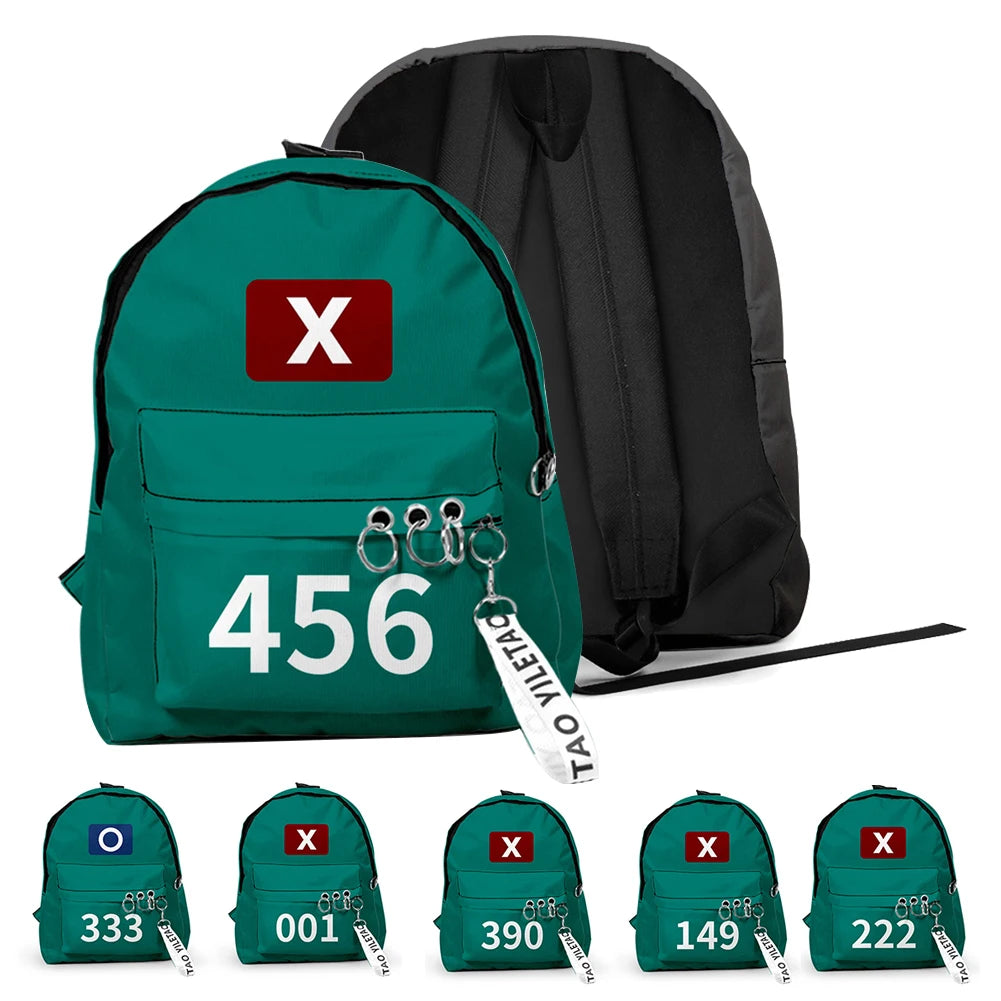 Korea Game Season2 Cosplay Backpack Bags Unisex Solid Printing Shoulder Bags Student Large Capacity School Handbags Package