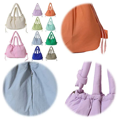 Crossbody Bag for Women Adjustable Strap Hobo Bag Nylon Solid Backpack Large Capacity Puffy Purse for Shopping Travel