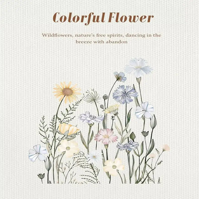 Aesthetic Tote Bag for Girls - with Magnetic Buckle and Zipper Inner Pocket for Women Lady Canvas Cotton Tote Bag