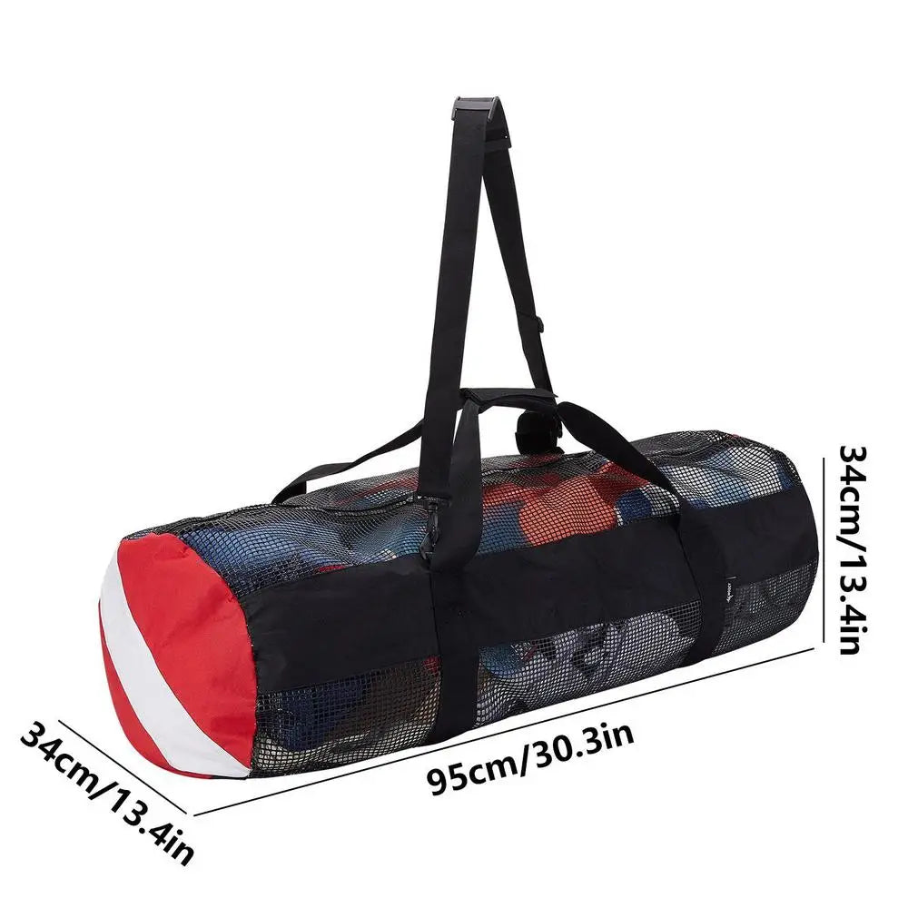 Extra Large Dive Beach Bags Portable Scuba Diving Mesh Tote with Adjustable Shoulder Strap Snorkeling Gear Organizer
