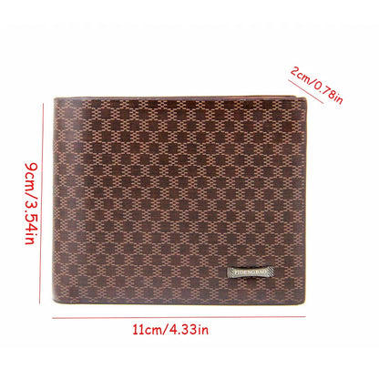 Men's Short Wallet PU Leather Clutch Credit Card Case ID Holders Money Purse With Photo window Handbag Billfold