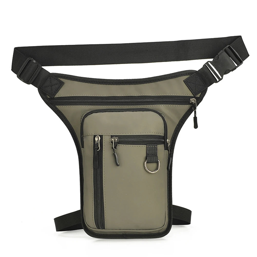Men Motorcycle Leg Side Bag Multipocket Hip Waist Bags PU Leather Tactical Travel Purse Outdoor Sports Ride Bag