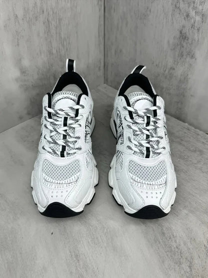 Spring Summer Outdoors Fashion Casual Low-top Flat Bottom Sports Shoes Men's B20 Round Toe Breathable Net Cloth Lace-Up Shoes
