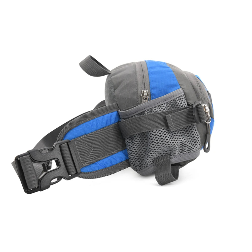 Fanny Pack Running Belt Purse Phone Pouch Women Men Bum Bag Nylon with Bottle Holder Waterproof for Running Hiking for Hydration