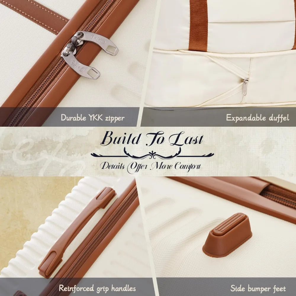 Coolife Suitcase Set 3 Piece Luggage Set Carry On Travel Luggage TSA Lock Spinner Wheels Hardshell Lightweight Luggage Set(Black