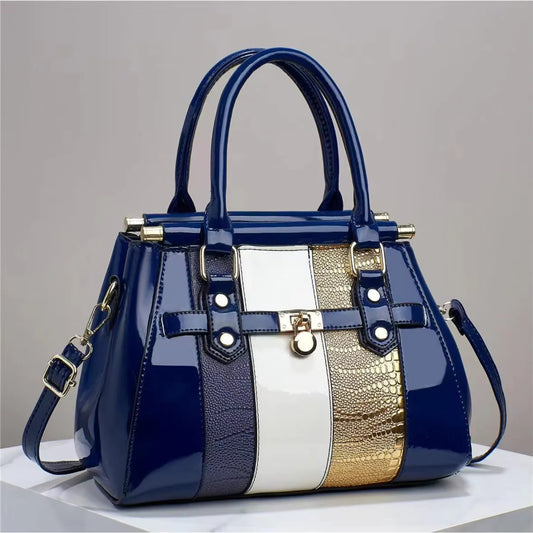 2023  arrivals glossy PU leather handbags women's purses tote bags ladies   wholesale price