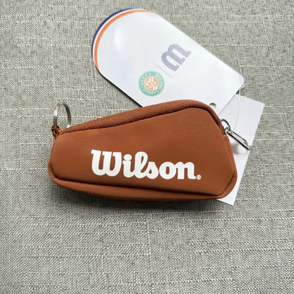 Wilson 2024 ROLAND GARROS KEY CHAIN BAG French Open Orange White Handheld Mini Tennis Key Pack RG