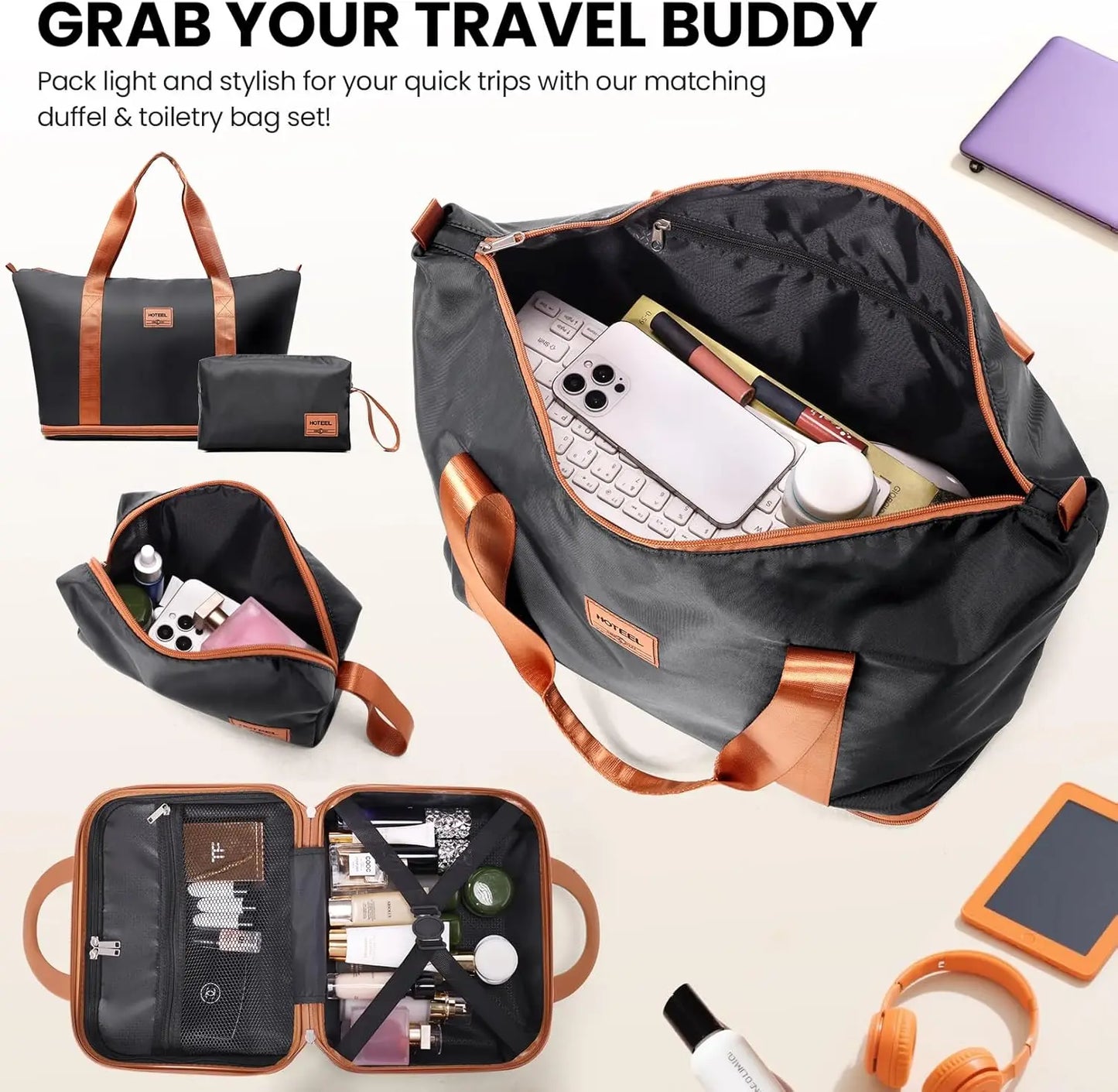 4 Piece Luggage Set Carry On ABS+PC Hard Shell Suitcase Travel Packing Box With Spinner Wheels & TSA Lock For Business ﻿Trip