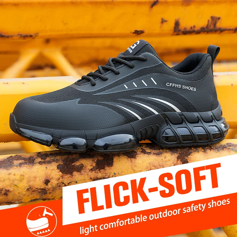 Breathable, lightweight and comfortable anti-smash and anti-puncture safety shoes