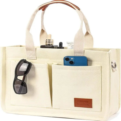 Canvas Tote Bag for Women, Large Laptop Travel Tote Handbag Totes with Crossbody Shoulder Teachers Reusable Grocery Bags