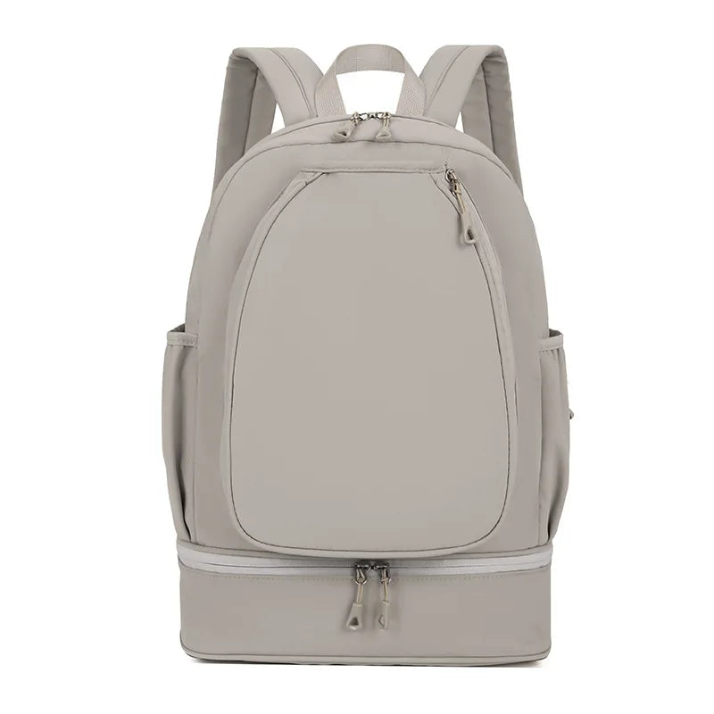 Outdoor Fitness Gym Backpack Badminton Tennis Rackets Training Bag Dry Wet Shoes Pocket Yoga Bag Large Student Storage Schoolbag