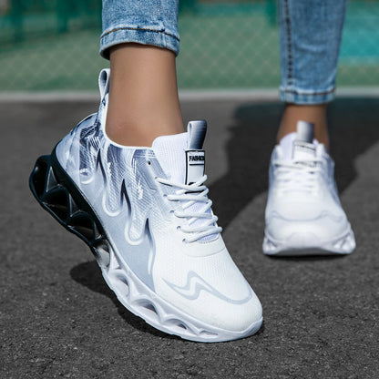 Women's running shoes, lightweight mesh, breathable and comfortable flat soft tennis shoes, blade sports shoes for women