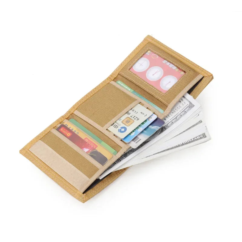 Men'S 5 Colors Coin Purse Canvas Wallet Solid Color Fashion Slim Multifunctional Classic Portable Card Holder