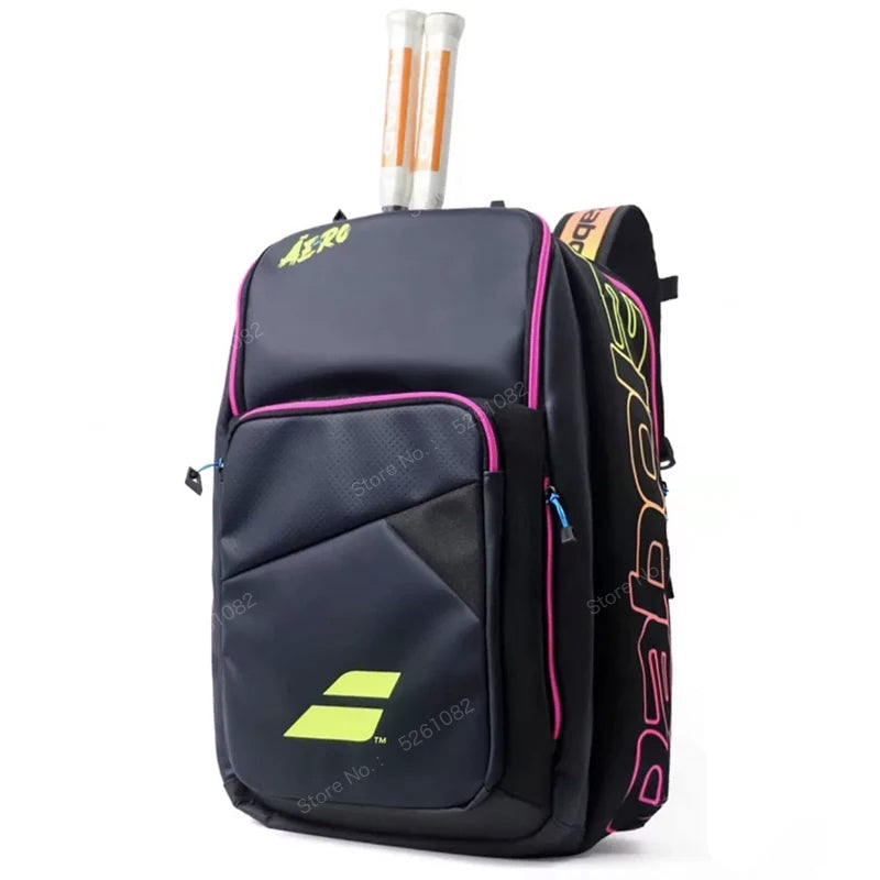 2024 Babolat Pure Aero Rafa Tennis Backpack Large Capacity Sports Bag Holds Up To 2 Tennis Racquets For Women Men