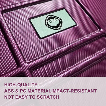 Luggage Sets ABS+PC Hardshell 4pcs Luggage Hardside Lightweight Durable Suitcase sets Spinner Wheels Suitcase with TSA Lock 12