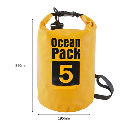 15-2L Swimming Waterproof Dry Bag Outdoor Floating Trekking Beach Backpack PVC Thickened Double-Layer Fabric IPX6 Waterproof Bag