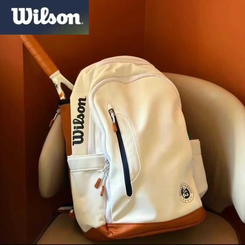 Wilson Roland Garros - Clay Tennis Bag, 2-racket Max Backpack with compartments, commemorative trip to the French Open