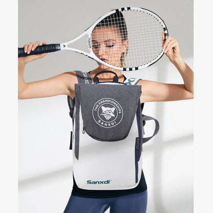 Holds 3 Rackets Tennis Backpack Large Capacity Tennis Bag Waterproof Badminton Bag for Tennis/Pickleball/Badminton/Squash Sports