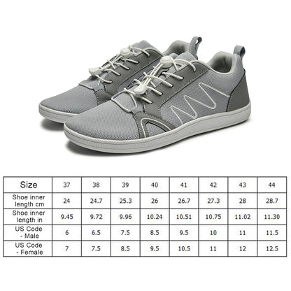 Minimalist Barefoot Shoes Non Slip Cross Trainer Shoes Breathable Wide Toe Walking Shoes Casual Mesh Sneakers for Outdoor Sports