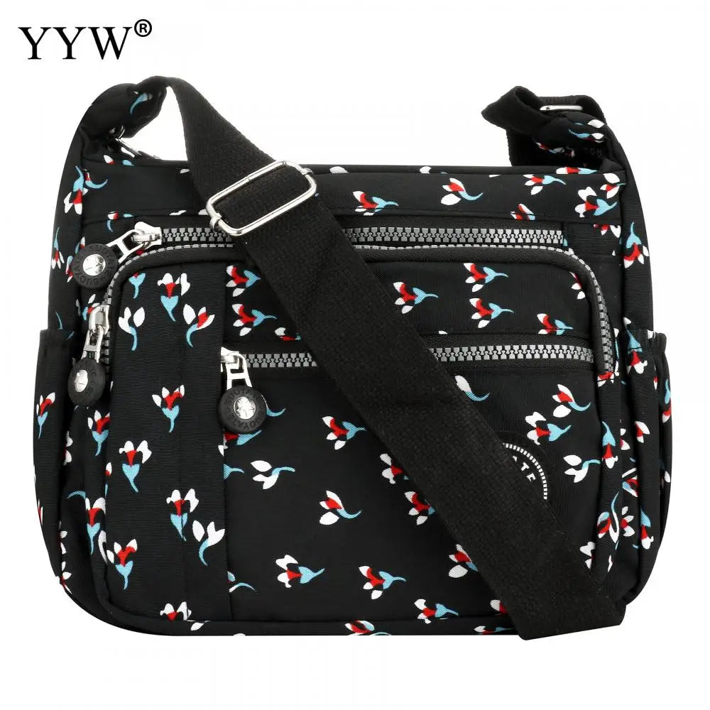 Womens Multi Pocket Casual Crossbody Bag Travel Bag Messenger Handbag For Shopping Hiking Daily Use Nylon Shoulder Bags Pouch
