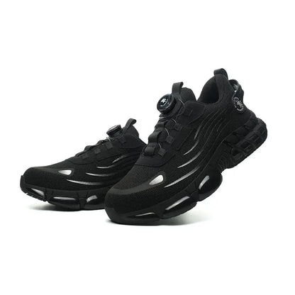 Rotating button new safety shoes for men anti smashing and anti piercing work shoes fashionable men's sports shoes safety
