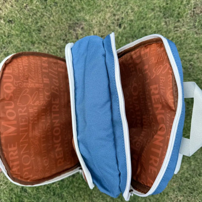 Wilson 2024 Team Roland Garros Backpack French Open Multi functional Large Capacity Orange Blue Grey Double Shoulder Tennis Bag