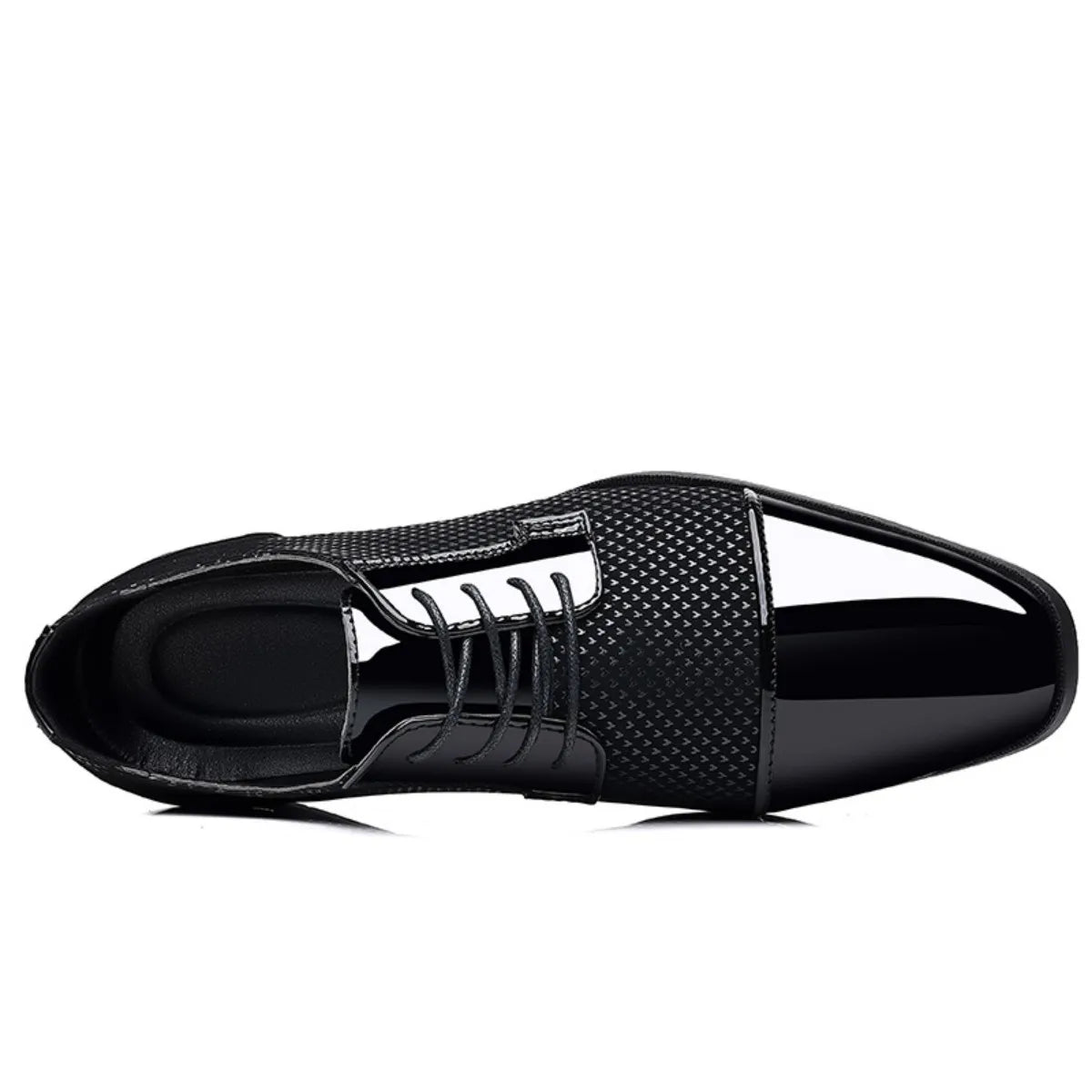 Men's Dress Shoes Classic Lace-up Formal Oxfords Modern Tuxedo Business Casual Scale Pattern Comfort Formal Shoes for Men