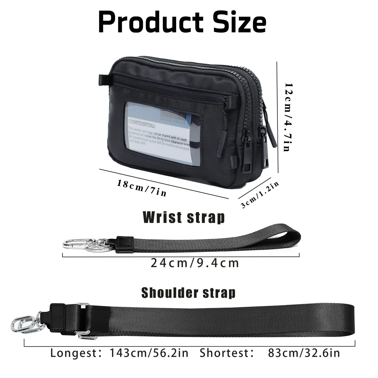 DOYOGI 3 In 1 Black and White Checkered Nylon Crossbody Bags for Women Purses and Handbags Women's Casual Messenger Bags