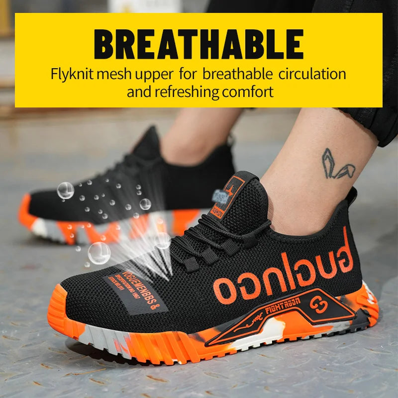 Soft-soled comfortable anti-smash and anti-puncture safety shoes