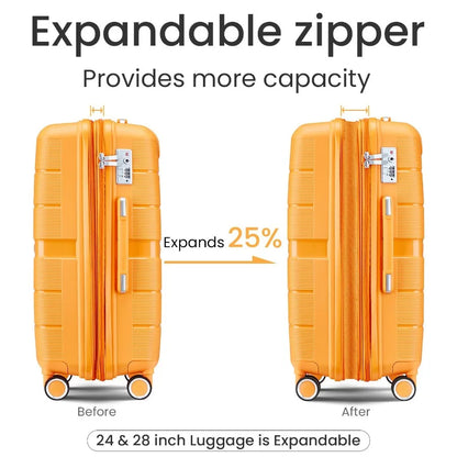 Luggage Sets 4 Piece 14 20 24 28 PP Lightweight Durable Expandable suitcase