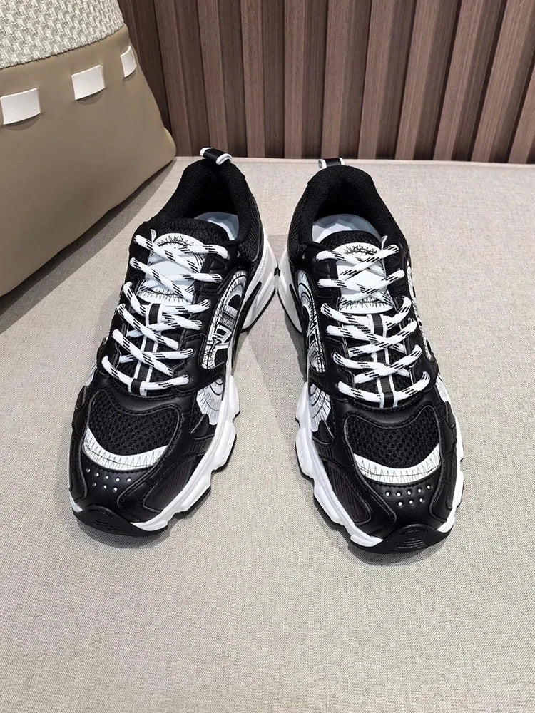 Spring Summer Outdoors Fashion Casual Low-top Flat Bottom Sports Shoes Men's B20 Round Toe Breathable Net Cloth Lace-Up Shoes
