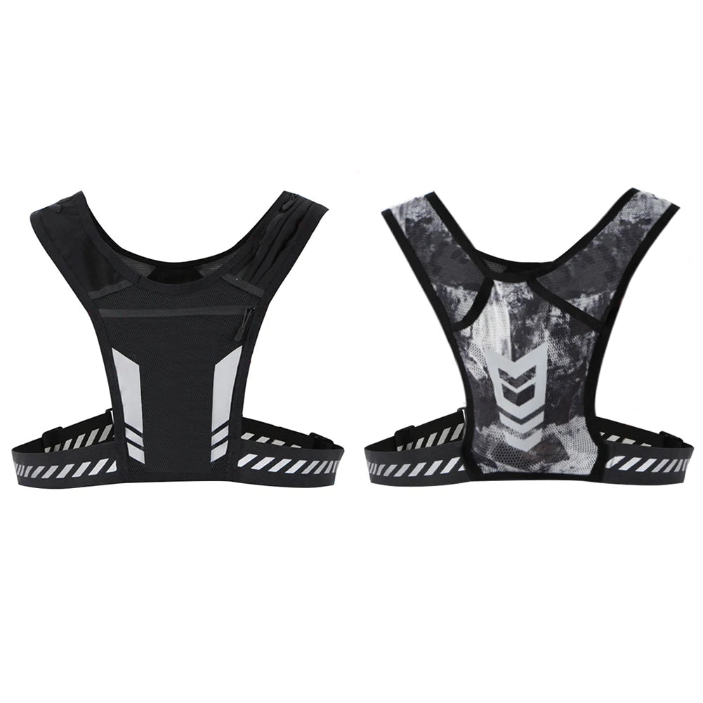 Reflective Mobile Phone Pouch Mesh Breathable Water Bottle Bag Lightweight Elastic Women Men Large Capacity for Outdoor Bicycle