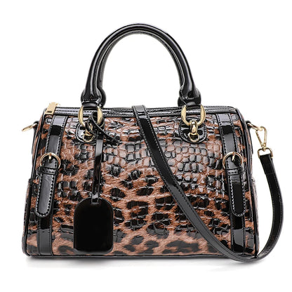 Aidrani Original design women's handbag with large capacity and fashionable leopard print bag made of high-quality cowhide