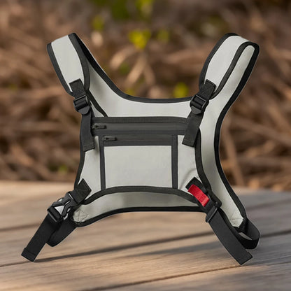 Sports Chest Bag for Men Water Resistant Chest Pack with Phone Holder Running Backpack for Workouts Running Cycling