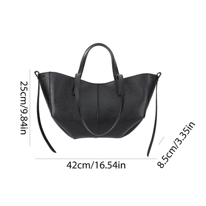 Ladies Large Capacity Underarm Bag Solid Casual Grocery Bag Women PU Leather Chic Shoulder Bag with Purse Commuting Tote Handbag