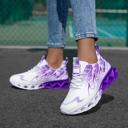 Women's running shoes, lightweight mesh, breathable and comfortable flat soft tennis shoes, blade sports shoes for women